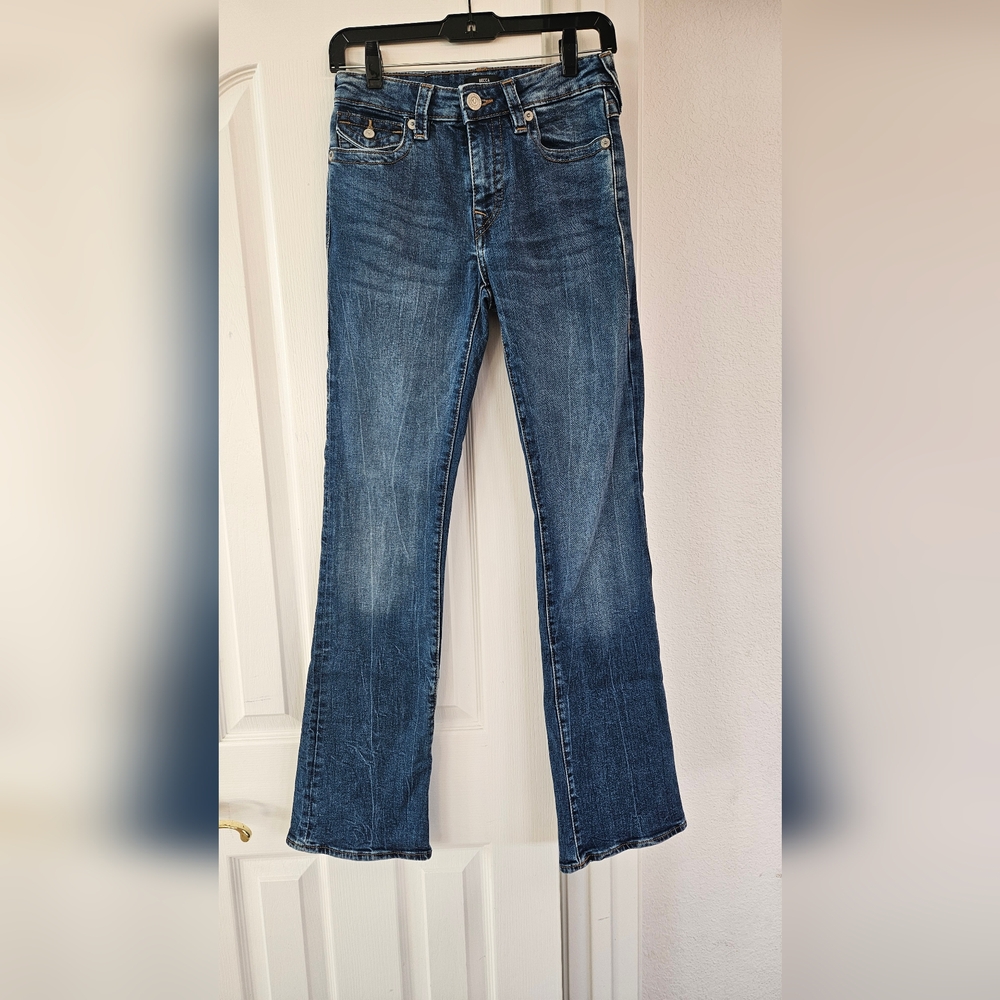 TRUE RELIGION BECCA MR SN NO FLAP Mid Rise Bootcut Women's jeans pants size 27
